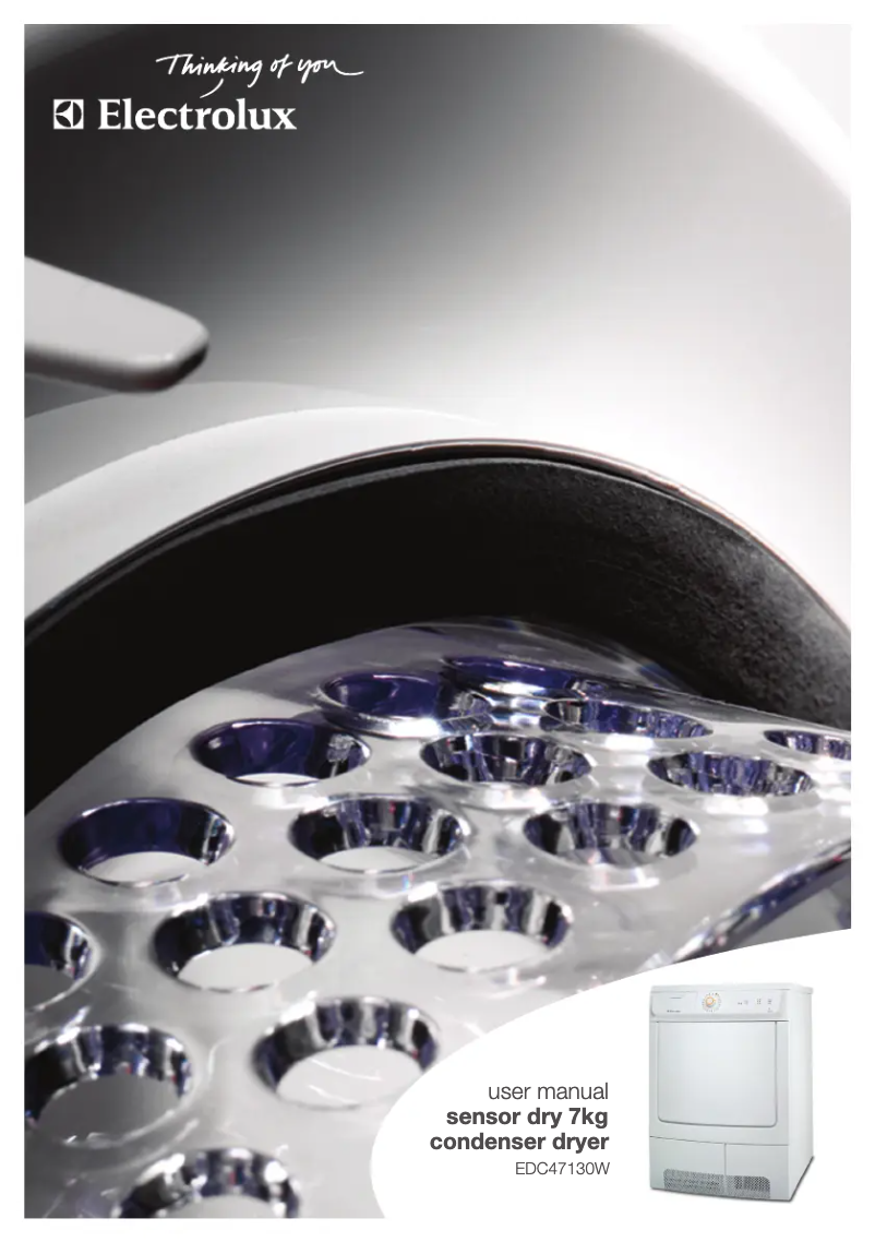 Page 1 de la notice Manuel utilisateur Electrolux EDC47130W