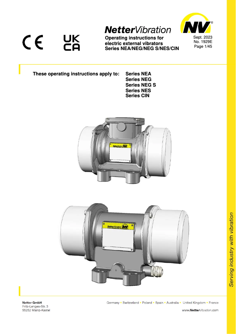 Página 1 del manual Manual de usuario Netter Vibration NEG 50120