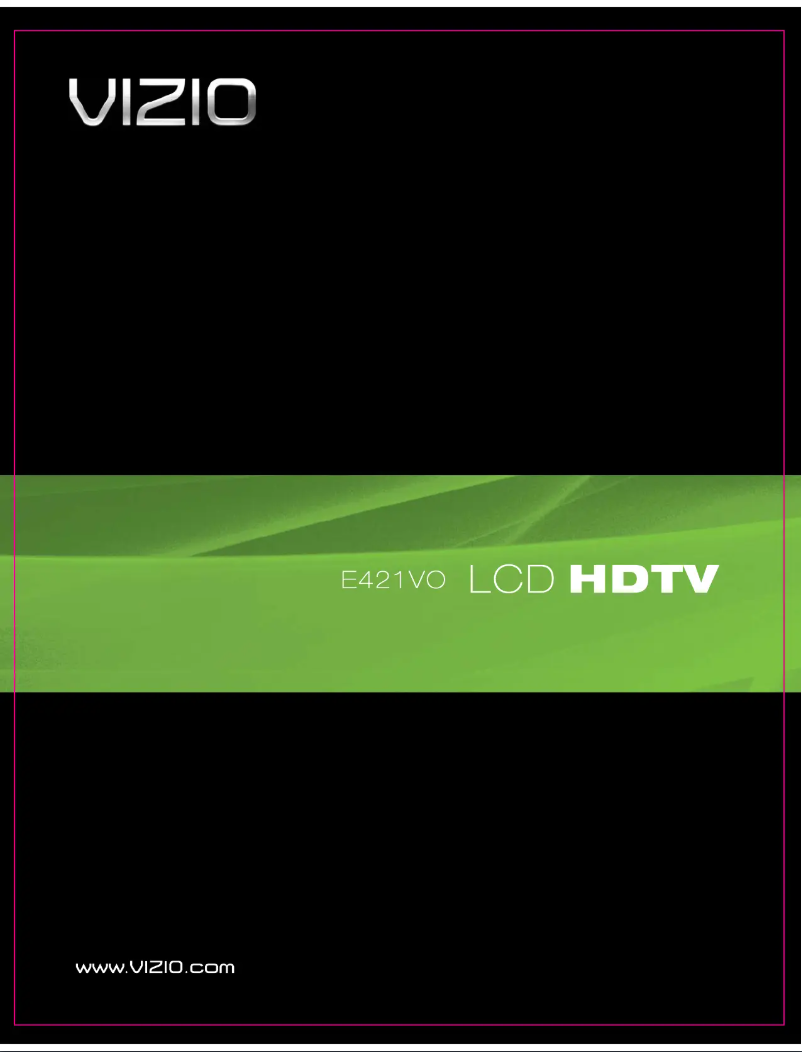 Page 1 de la notice Manuel utilisateur VIZIO E421VO