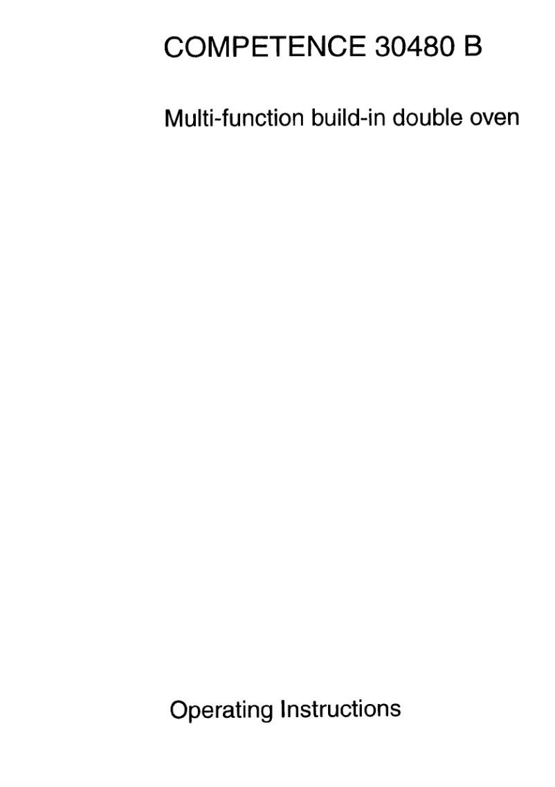 Página 1 del manual Manual de usuario AEG Competence 30480 B W