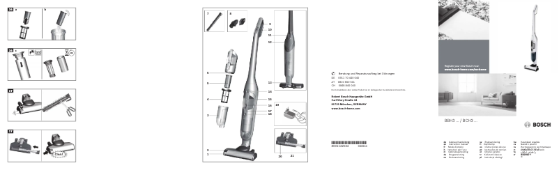 Page 1 de la notice Manuel utilisateur Bosch Flexxo 2in1 BCH3P255