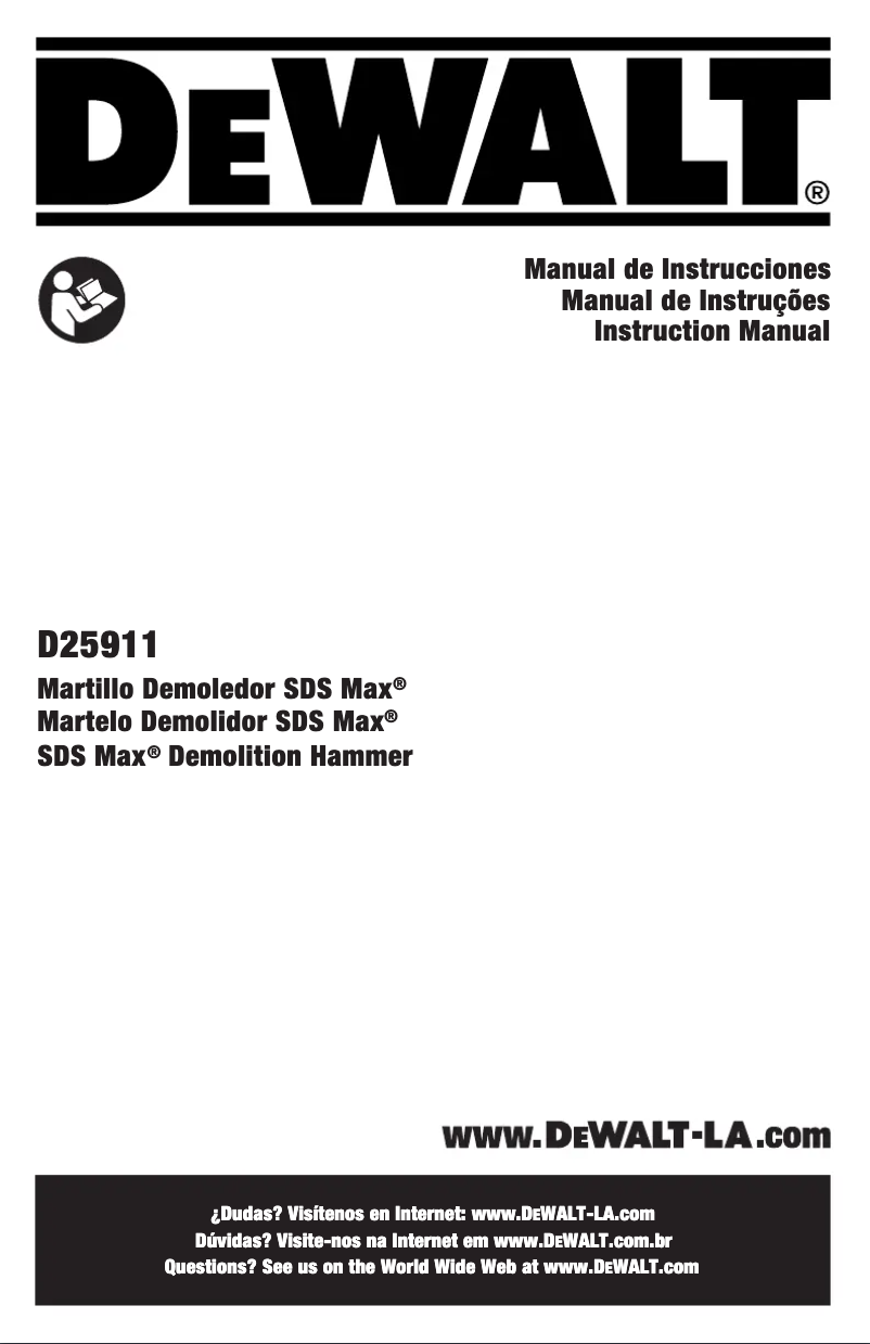 Page 1 de la notice Manuel utilisateur DeWalt D25951