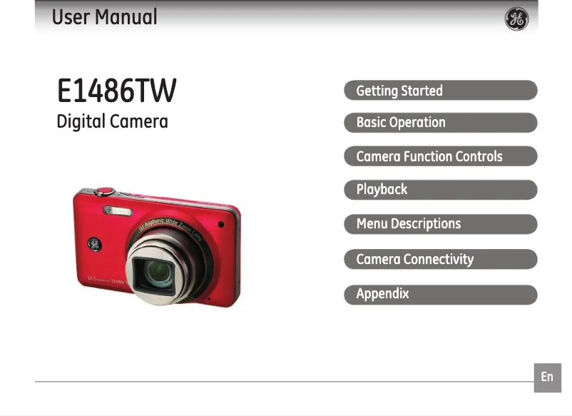 Page 1 de la notice Manuel utilisateur GE E1486TW