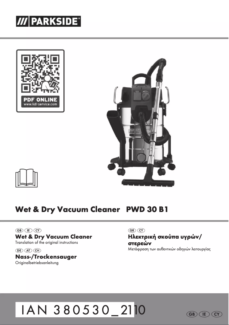 Page 1 de la notice Manuel utilisateur Parkside PWD 30 B1