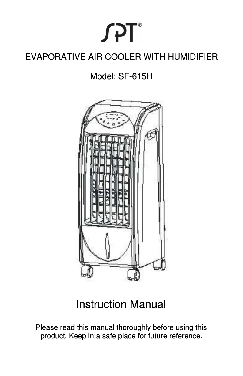 Image de la première page du manuel de l'appareil SF-615H