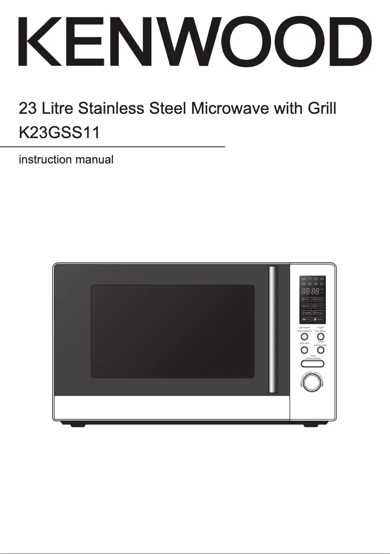 Image de la première page du manuel de l'appareil K23GSS11