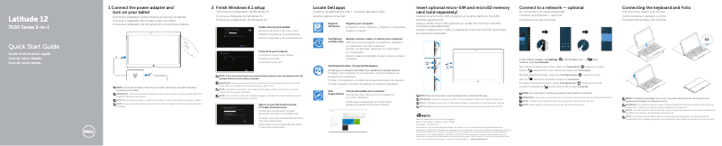 Page 1 de la notice Guide d'installation Dell Latitude 7275
