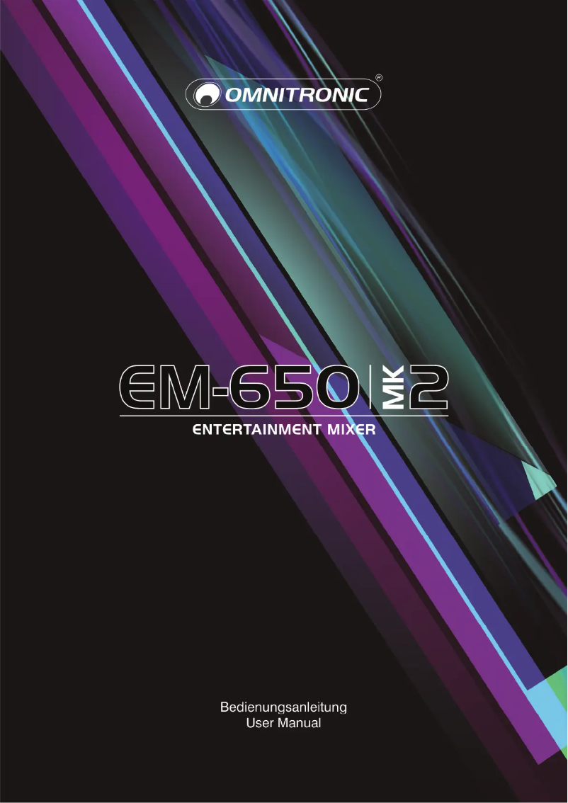 Página 1 del manual Manual de usuario Omnitronic EM-650B MK2