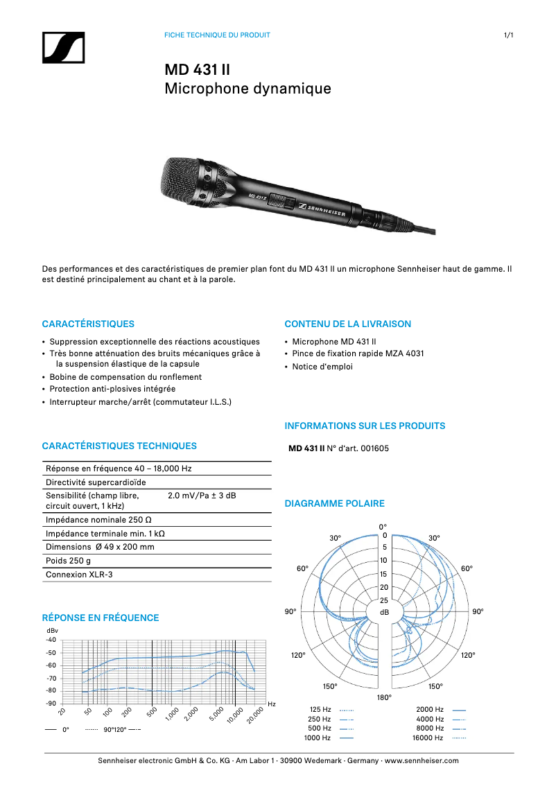 Image de la première page du manuel de l'appareil MD 431