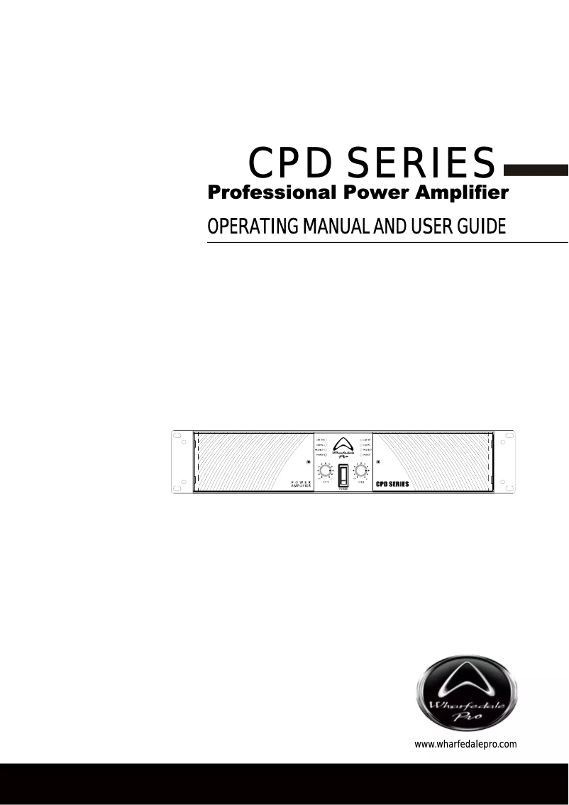 Page 1 de la notice Manuel utilisateur Wharfedale CDP 1600