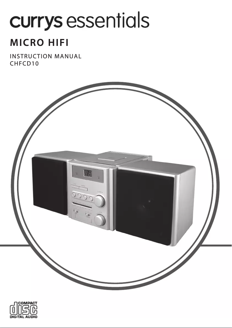 Page n°1 - Manuel utilisateur Currys Essentials CHFCD10