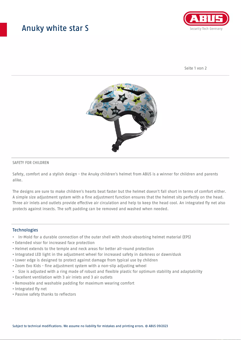 Imagen de la primera página del manual del dispositivo Anuky