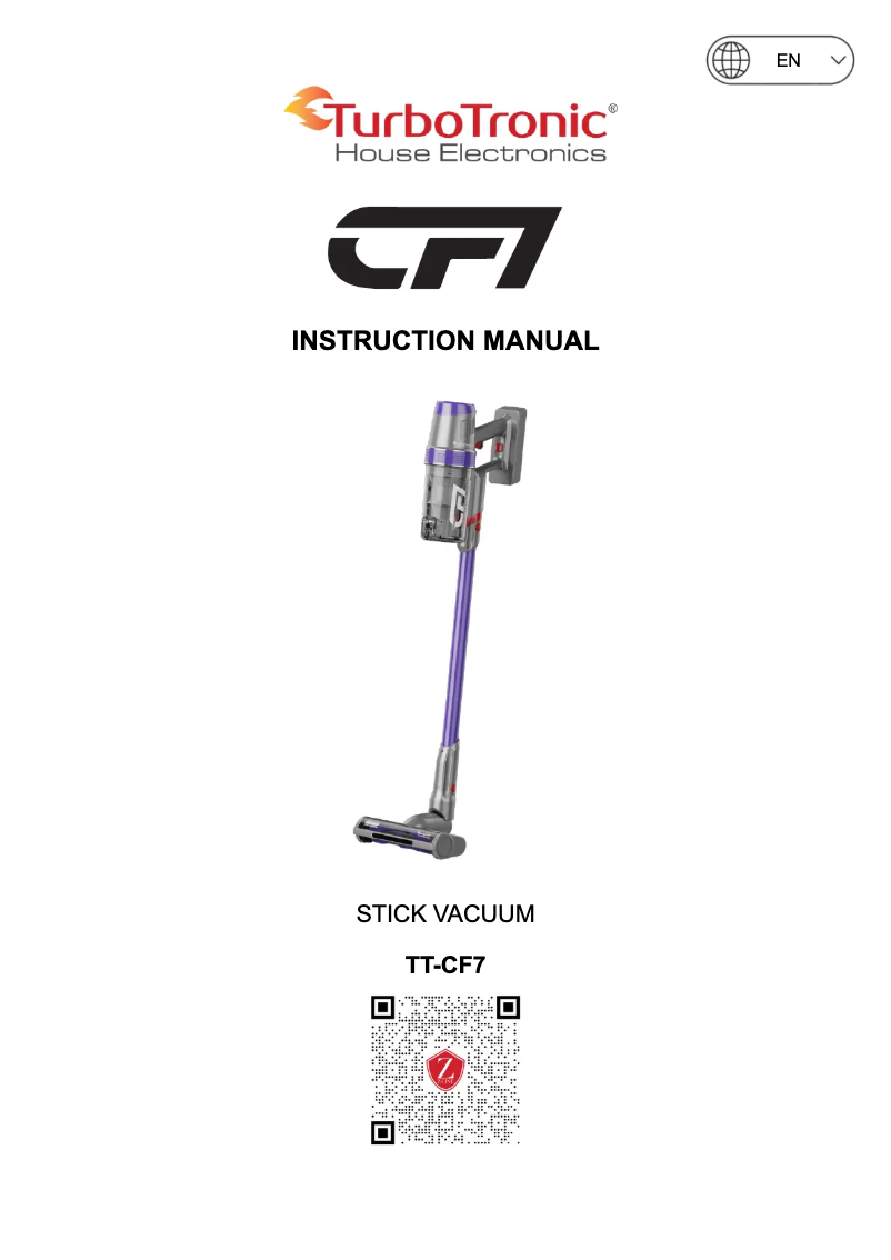 Page n°1 - Manuel utilisateur TurboTronic TT-CF7