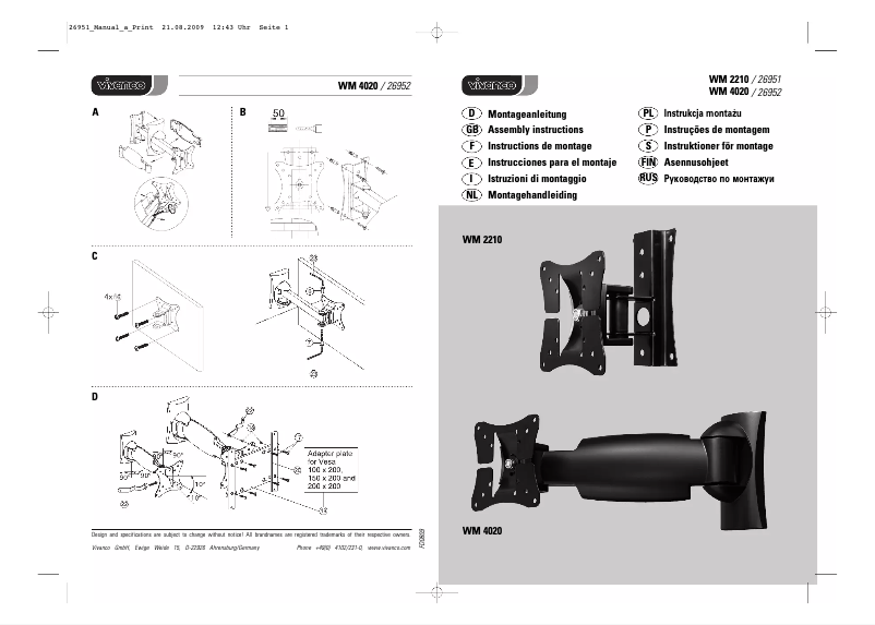 Image de la première page du manuel de l'appareil WM 4020