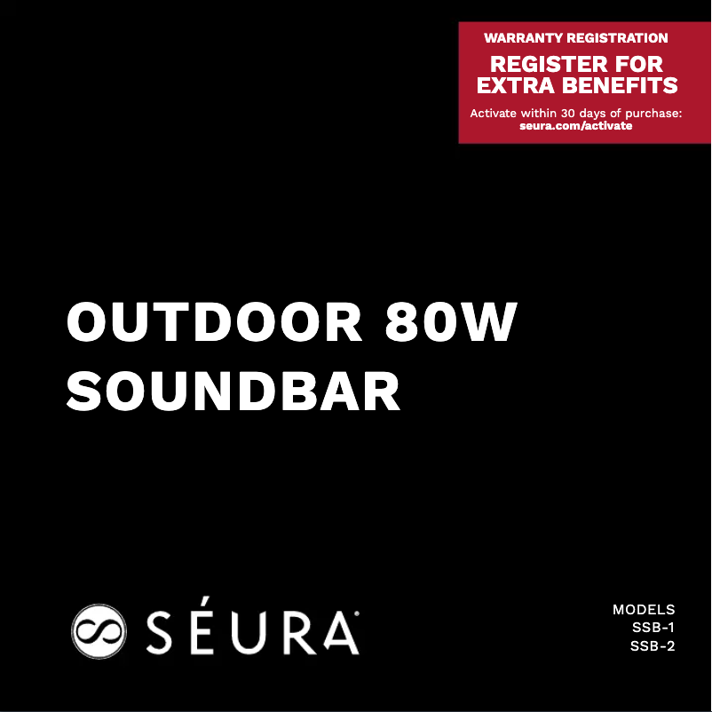 Page 1 de la notice Manuel utilisateur Seura SSB-1