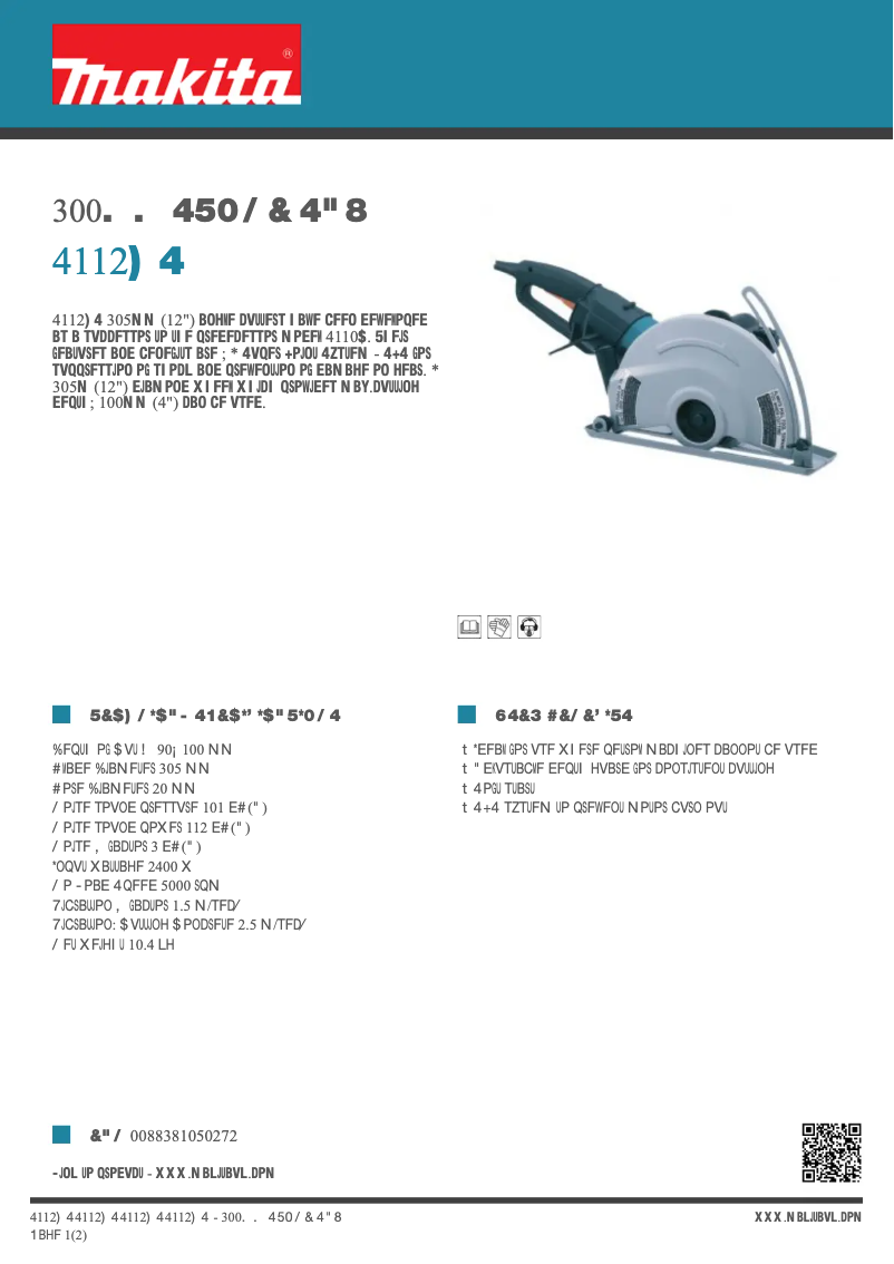 Image de la première page du manuel de l'appareil 4112HS