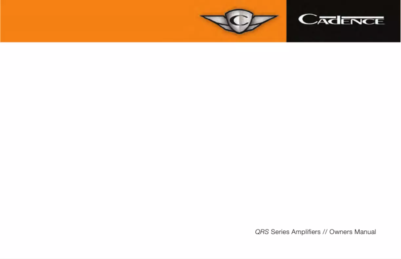 Page 1 de la notice Manuel utilisateur Cadence QR652