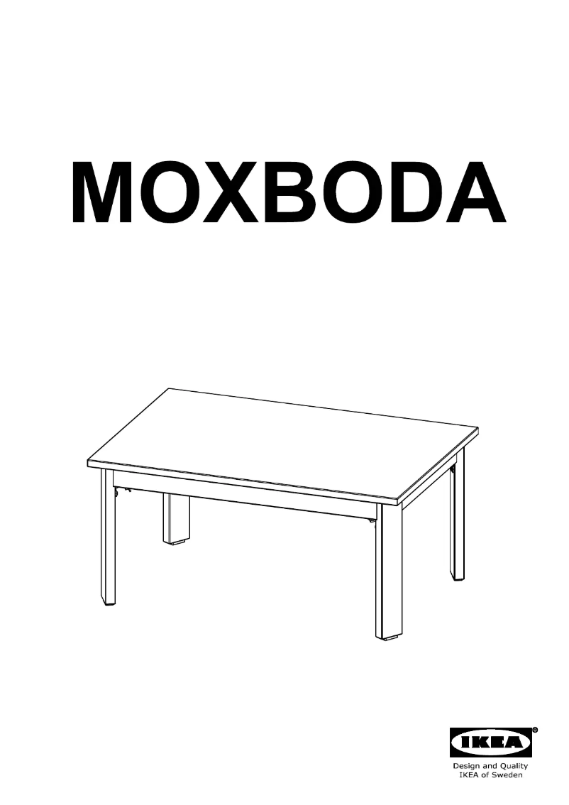 Page 1 de la notice Manuel utilisateur Ikea MOXBODA 505.430.85