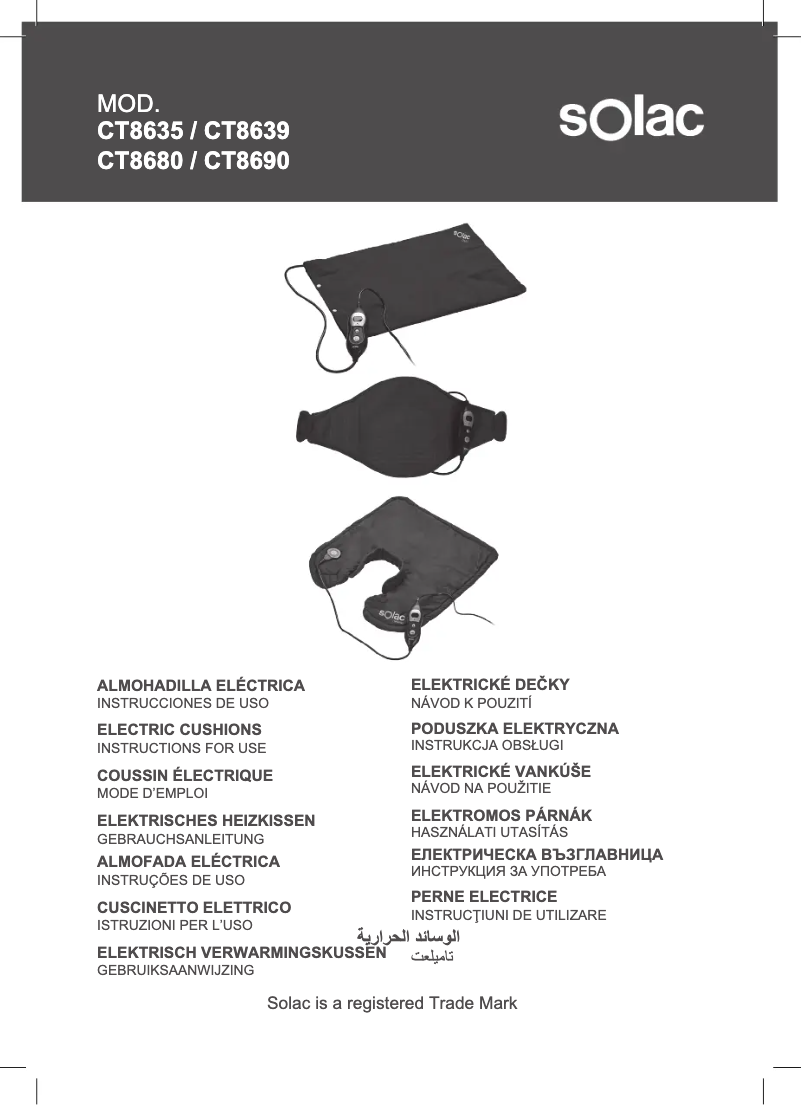 Page 1 de la notice Manuel utilisateur Solac CT8690
