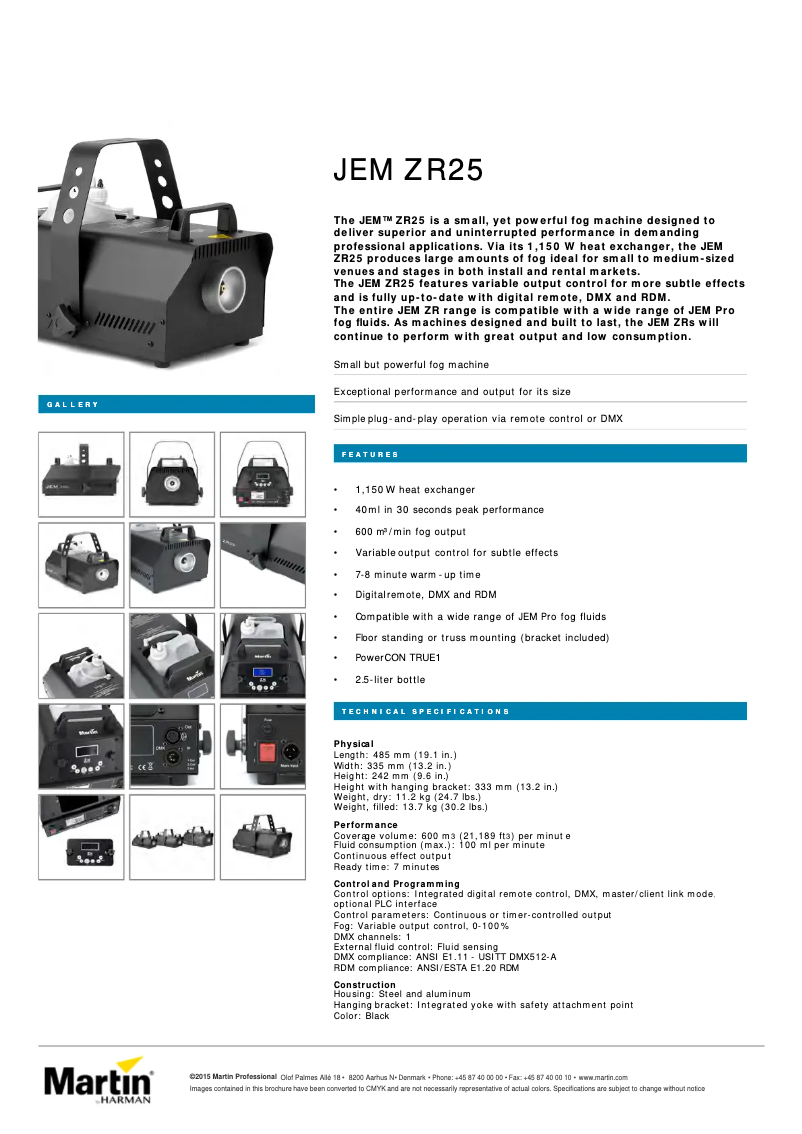 Image de la première page du manuel de l'appareil JEM ZR25