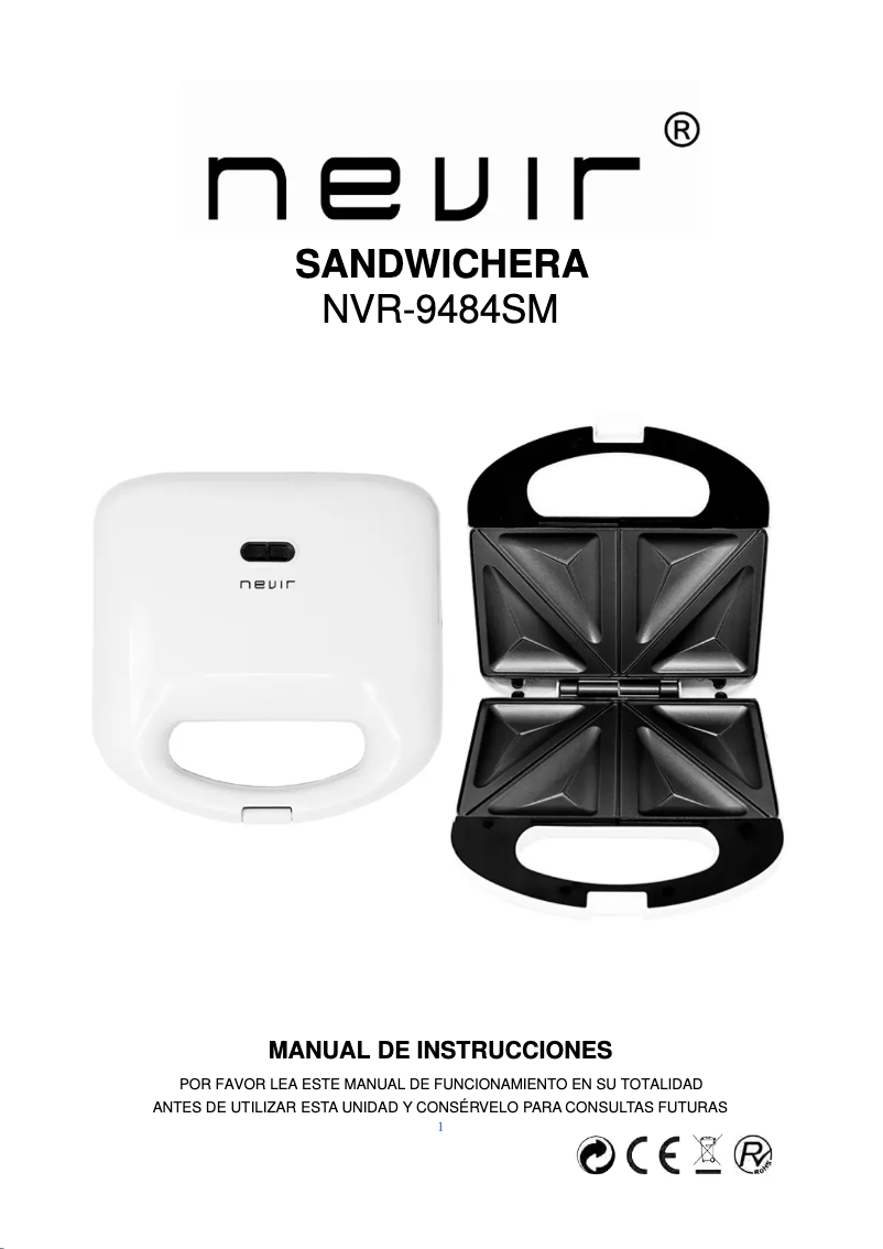 Image de la première page du manuel de l'appareil NVR-9484SM