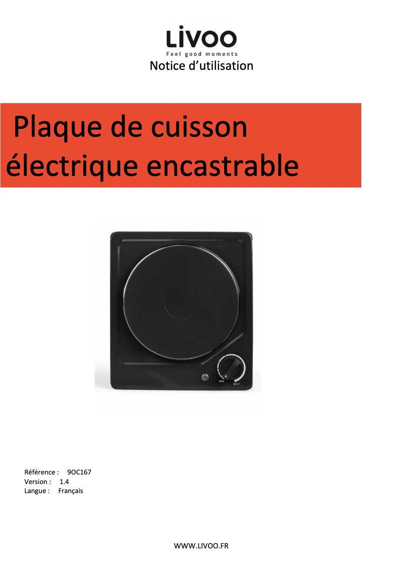Image de la première page du manuel de l'appareil DOC167