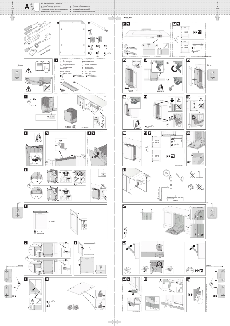 Page 1 de la notice Guide d'installation Asko DSD644GXXL