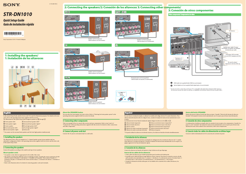 Image de la première page du manuel de l'appareil STR-DN1010