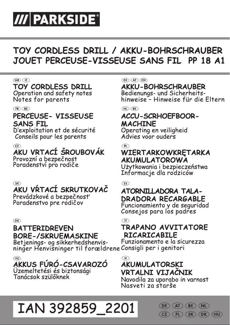 Page n°1 - Manuel utilisateur Parkside PP 125 A1