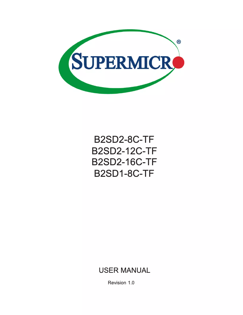 Page n°1 - Manuel utilisateur Supermicro B2SD2-12C-TF