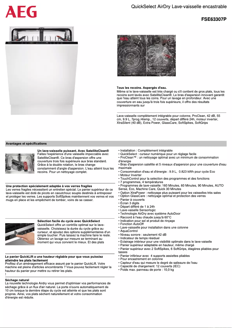 Image de la première page du manuel de l'appareil FSE63307P