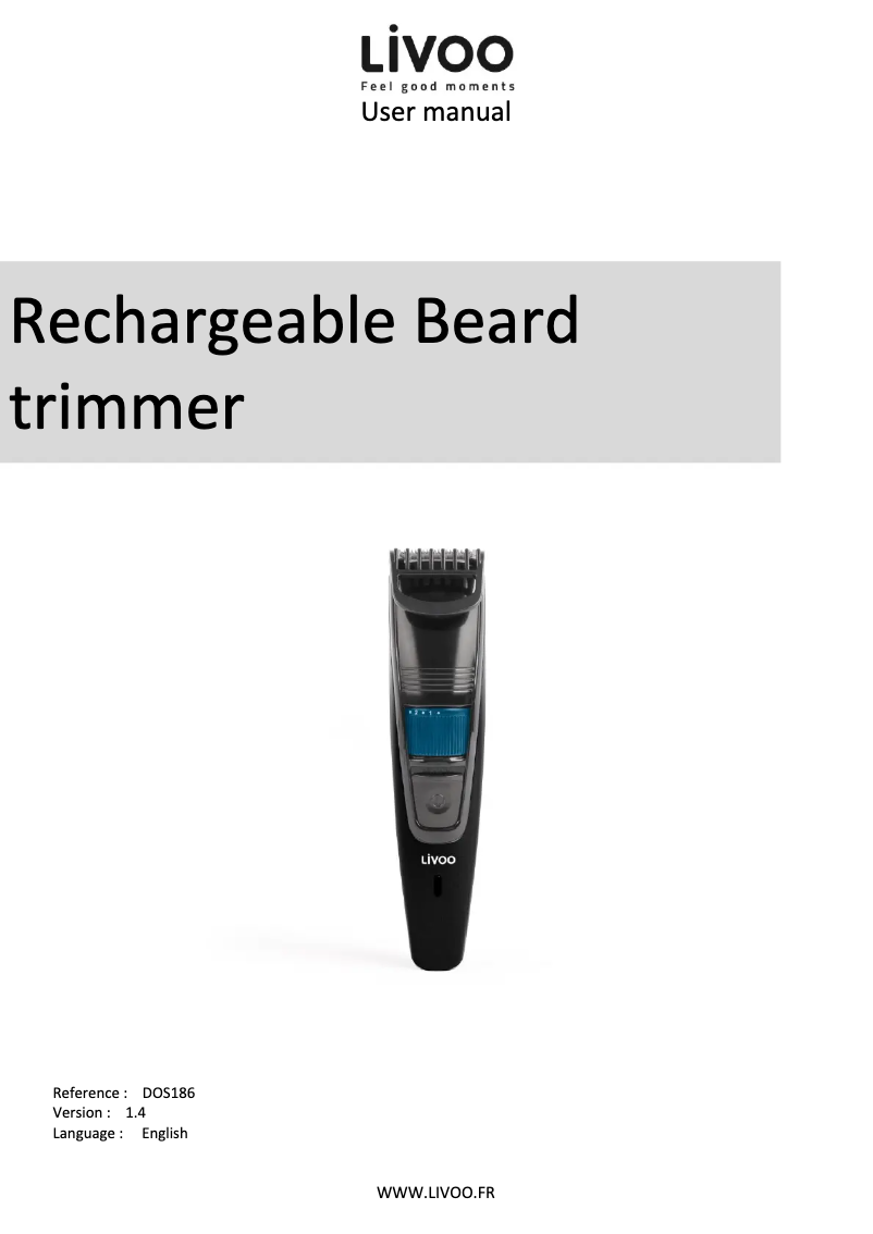 Page n°1 - Manuel utilisateur Livoo DOS186