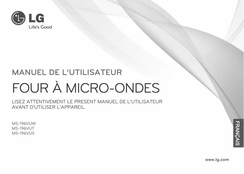 Page 1 de la notice Manuel utilisateur LG MS-196VU