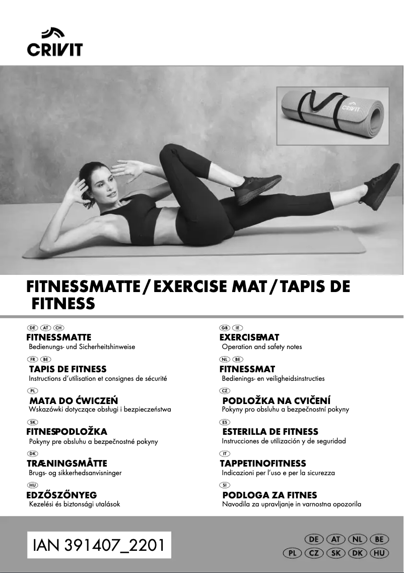 Page n°1 - Manuel utilisateur Crivit HG09576A