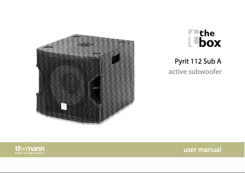 Page n°1 - Manuel utilisateur The Box Pyrit 112 Sub A