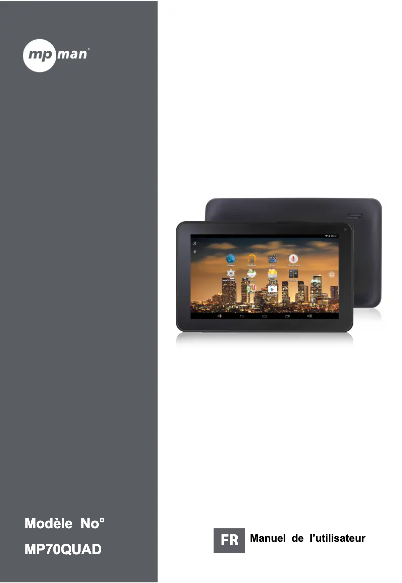 Page n°1 - Manuel utilisateur Mpman MP70QUAD