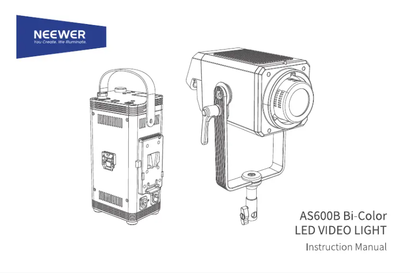 Page n°1 - Manuel utilisateur Neewer AS600B