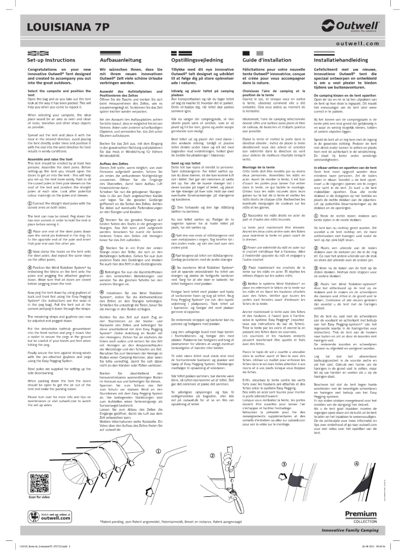 Imagen de la primera página del manual del dispositivo Premium Louisiana 7P