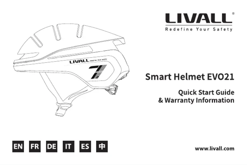 Page 1 de la notice Manuel utilisateur Livall Evo21