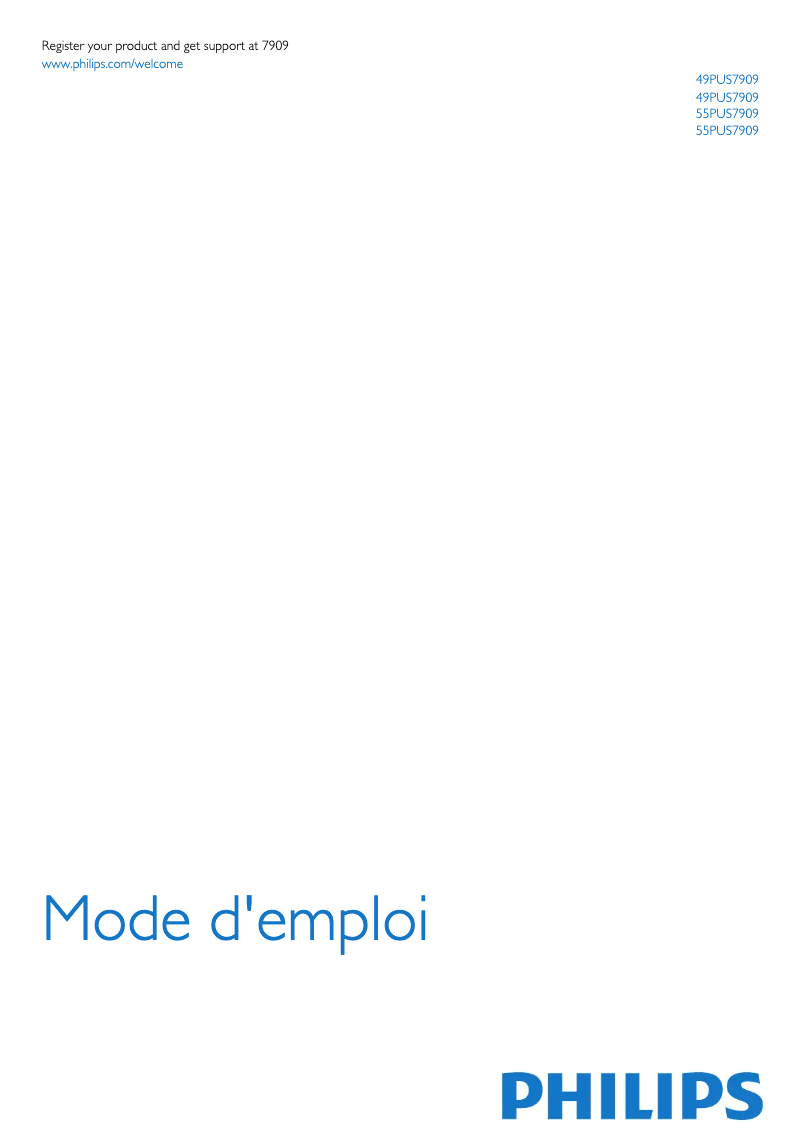 Page n°1 - Manuel utilisateur Philips 49PUS7909