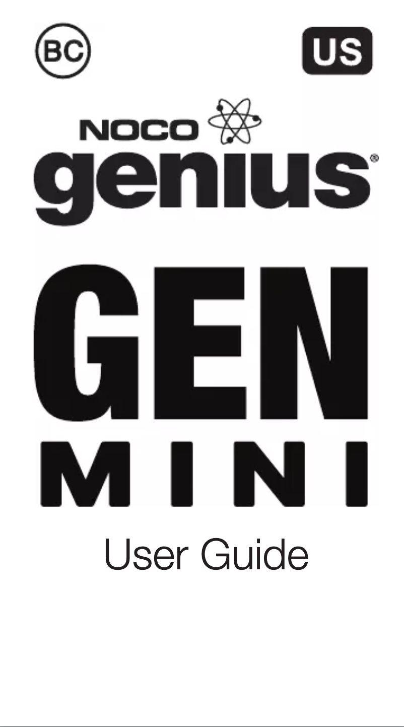 Page n°1 - Manuel utilisateur NOCO Genius GEN Mini 3