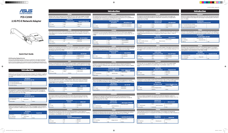 Page 1 de la notice Manuel utilisateur Asus PCE-C2500
