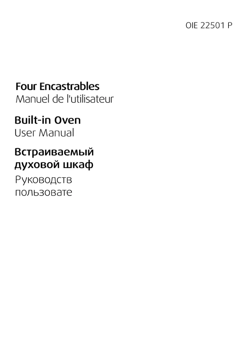 Image de la première page du manuel de l'appareil OIE 22501 XP