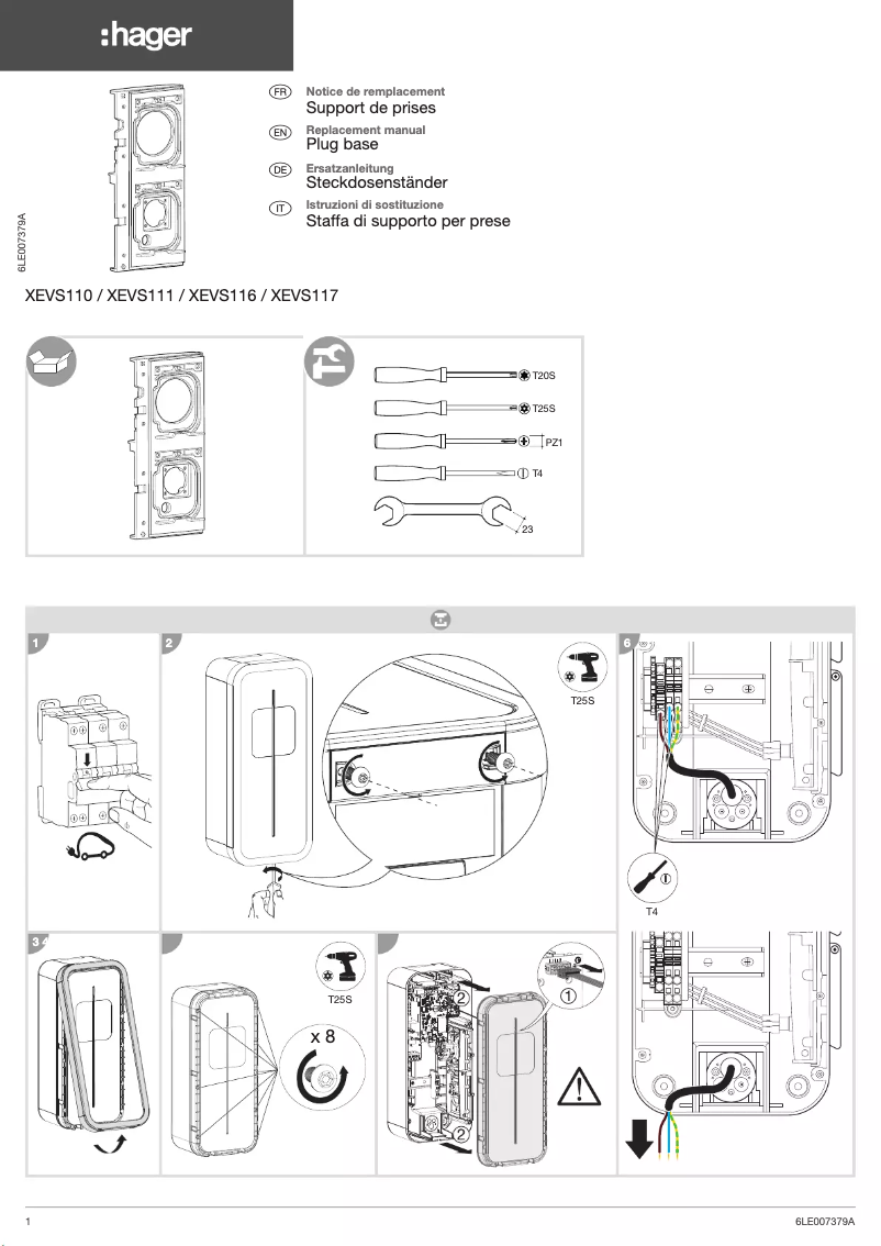 Page n°1 - Manuel utilisateur Hager XEVS111
