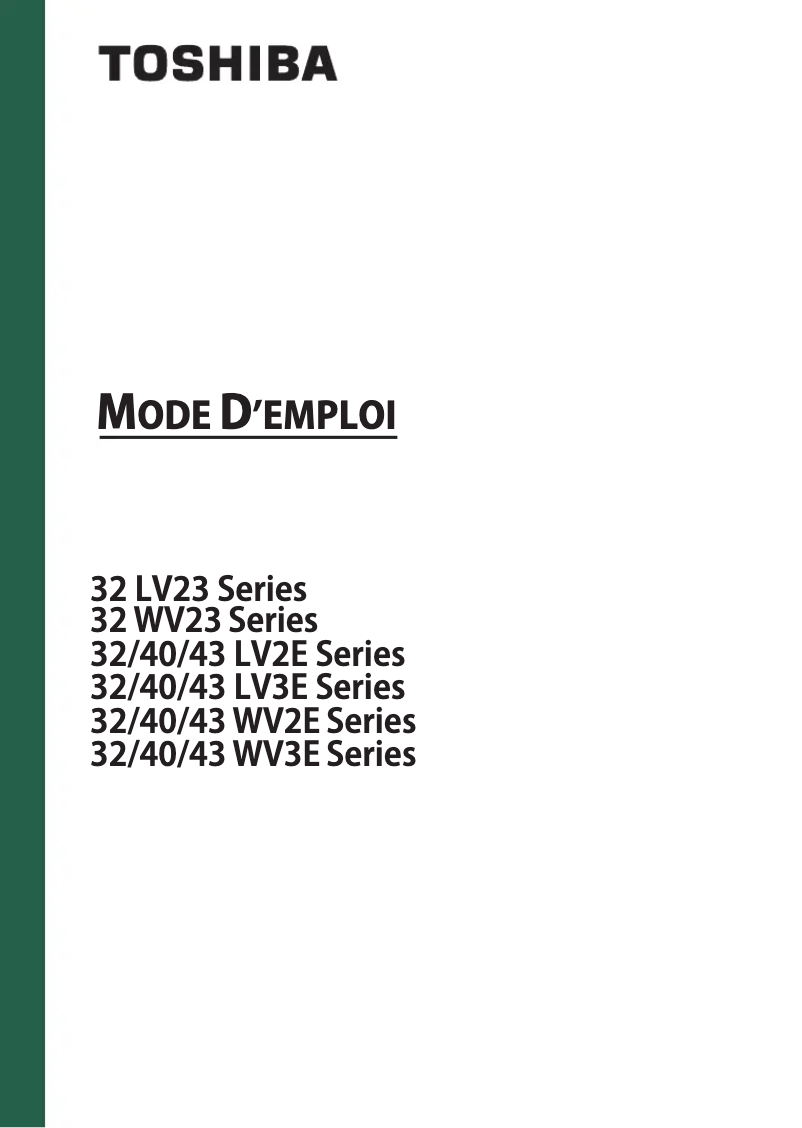 Image de la première page du manuel de l'appareil 55UV2363DG