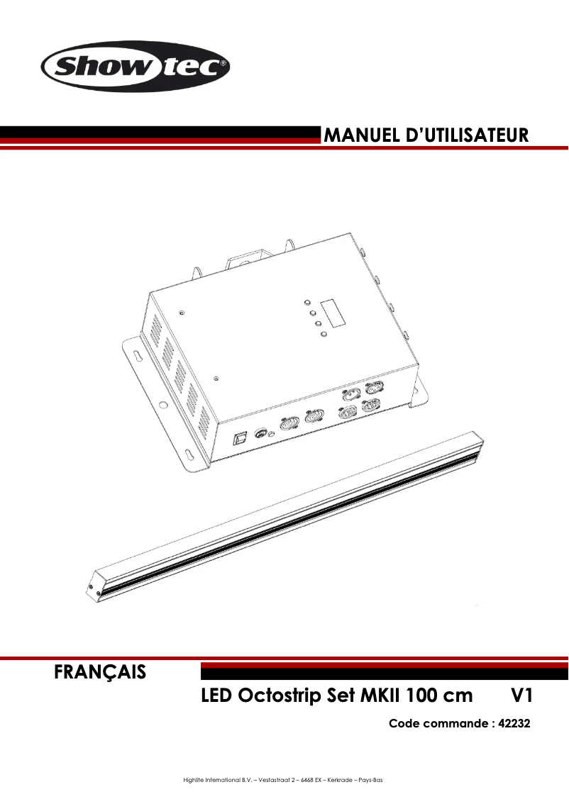 Page 1 de la notice Manuel utilisateur Showtec LED Octostrip Set MKII