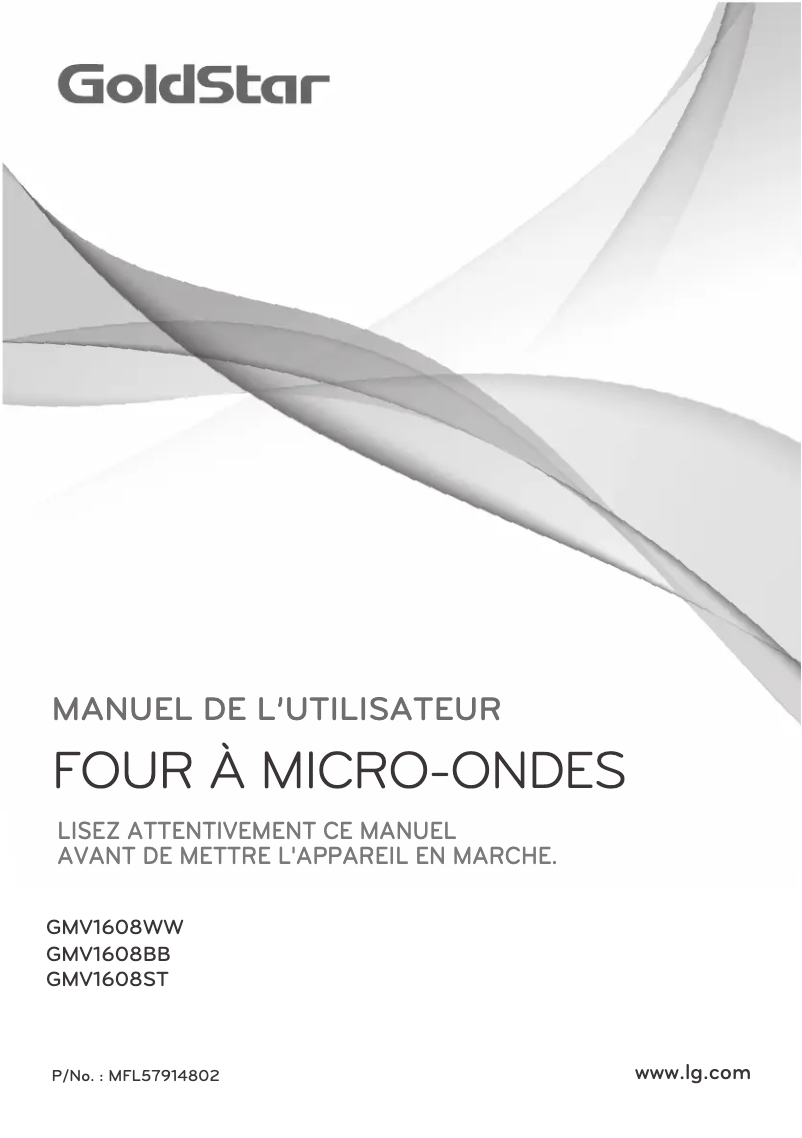 Image de la première page du manuel de l'appareil GMV1608BB