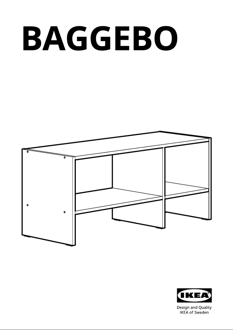 Image de la première page du manuel de l'appareil BAGGEBO 905.657.73