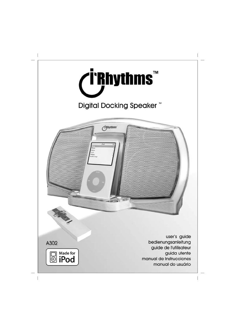 Page 1 de la notice Manuel utilisateur Cyber Acoustics iRhythms A302