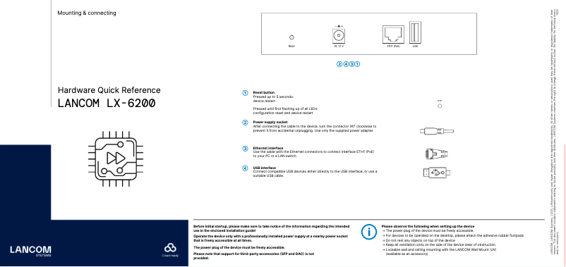 Page 1 de la notice Manuel utilisateur Lancom LX-6200